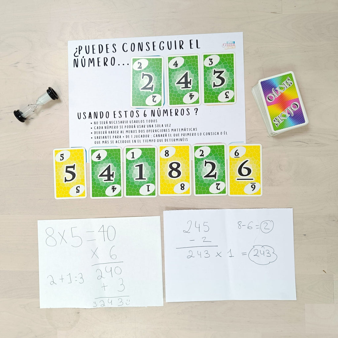 Adaptamos el juego de mesa Skyjo para practicar el cálculo mental jugando Hoy te traemos una adaptación para el juego Skyjo de @ludilojuegos con la que poder jugar, practicar y divertirnos con el cálculo mental. Sumas, restas, multiplicaciones, divisiones