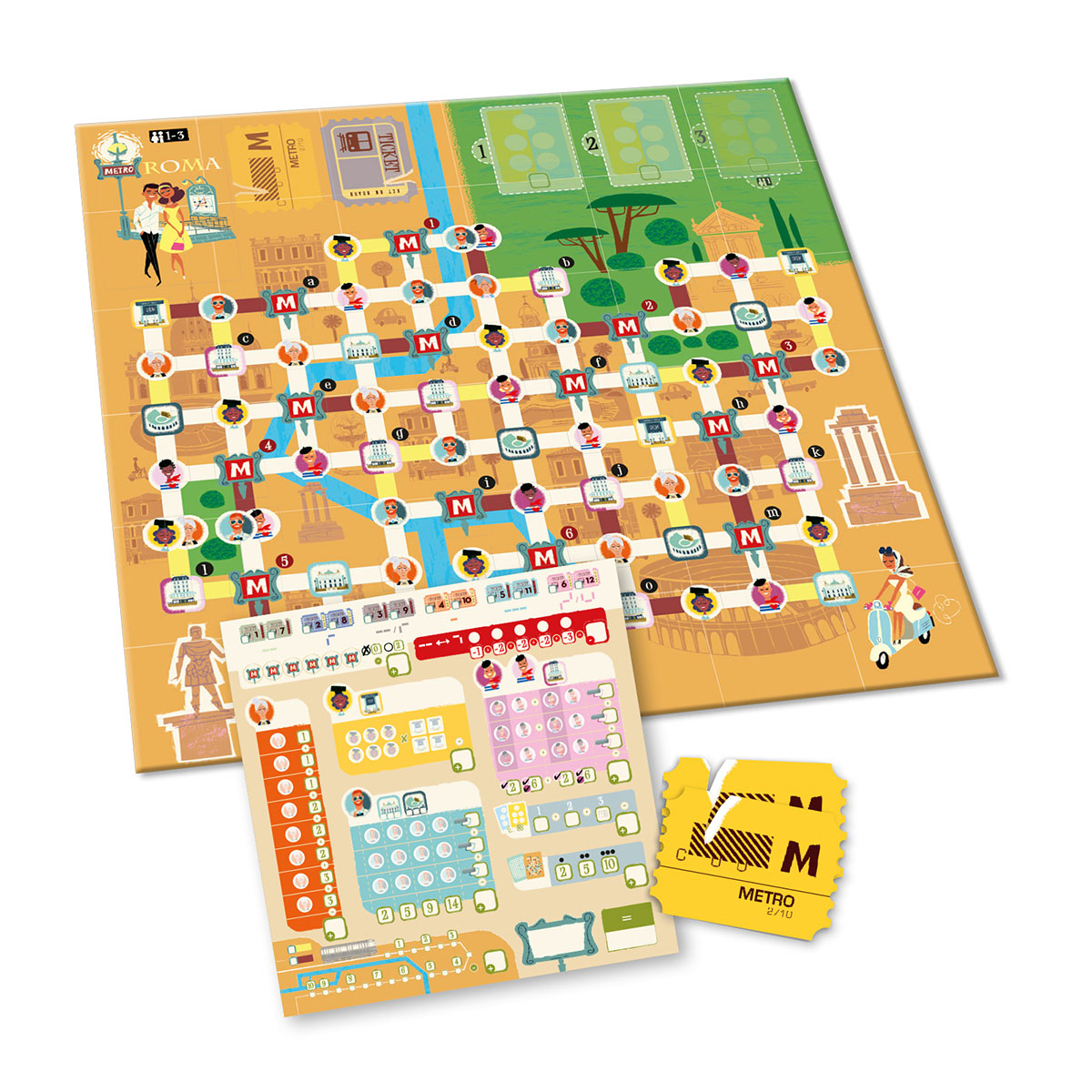 Get on Board Paris y Roma  - Juego de mesa - Devir - Desde 8 años