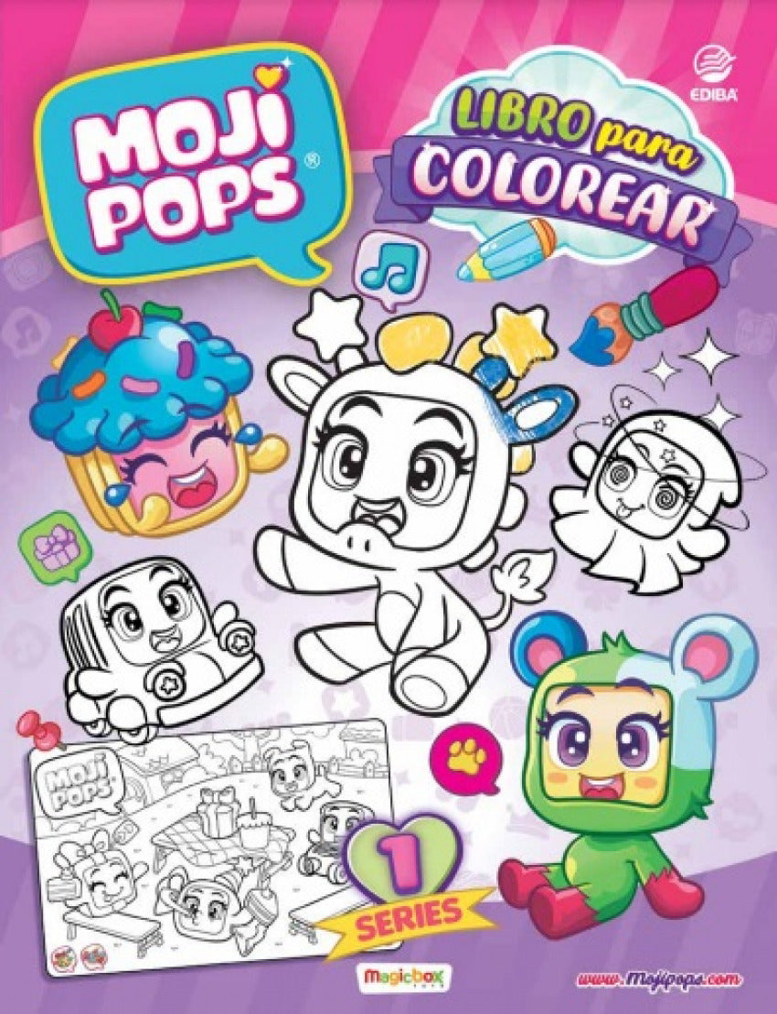 Libro para colorear Moji Pops Serie Party - España | VV.AA. Books