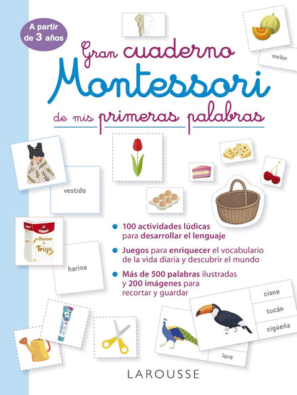 Gran cuaderno Montessori de mis primeras palabras | Éditions Larousse Books