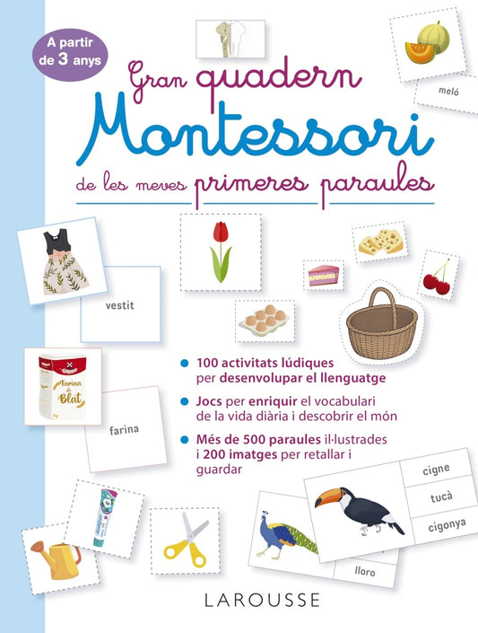 Gran quadern Montessori de les meves primeres paraules | Éditions Larousse Books