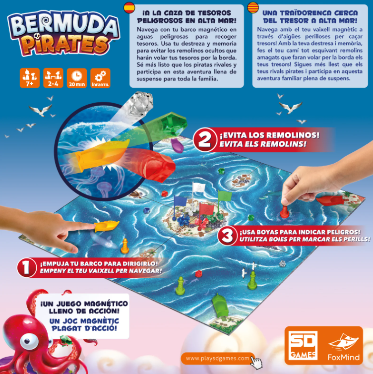 Bermuda Pirates - Juego de mesa - SD GAMES - Desde 7 años (Reserva)