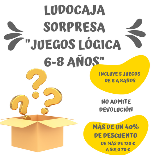 Ludocaja Sorpresa "Juegos de Lógica" (6-8 años) - Juego de mesa - Mi Juego Bonito