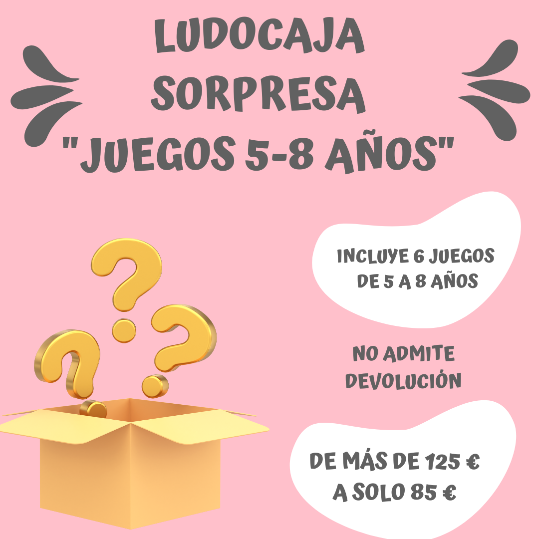 Ludocaja sorpresa "Juegos 5-8 años"  - Juego de mesa - Mi Juego Bonito