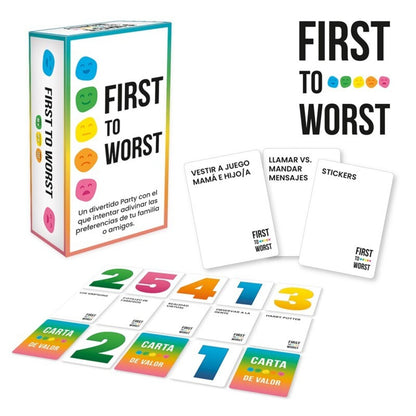 First To Worst  - Juego de mesa - Ludilo - Desde 8 años