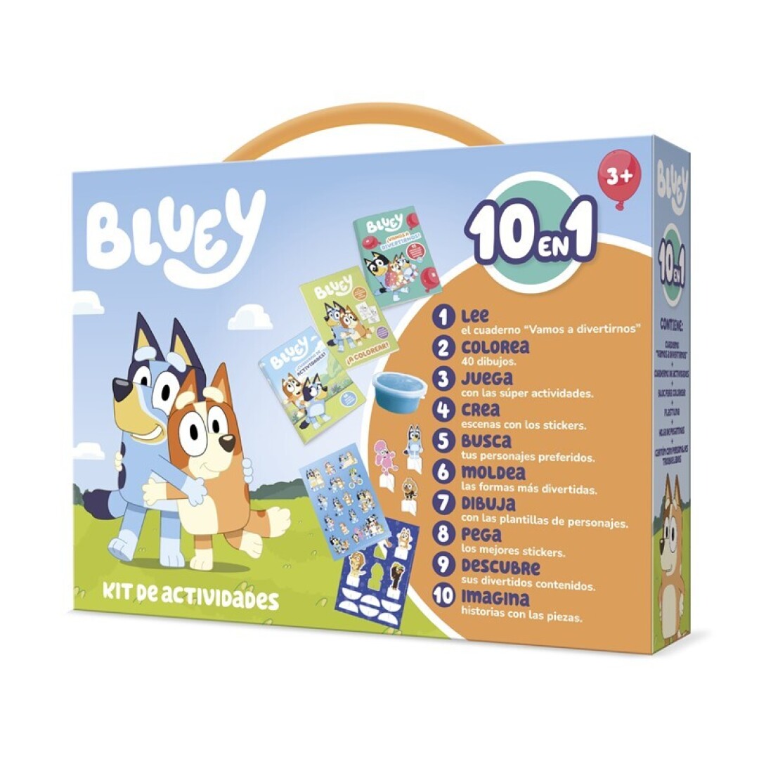 MALETÍN 10 EN 1 BLUEY +3 años Kit de actividades Educational Toys