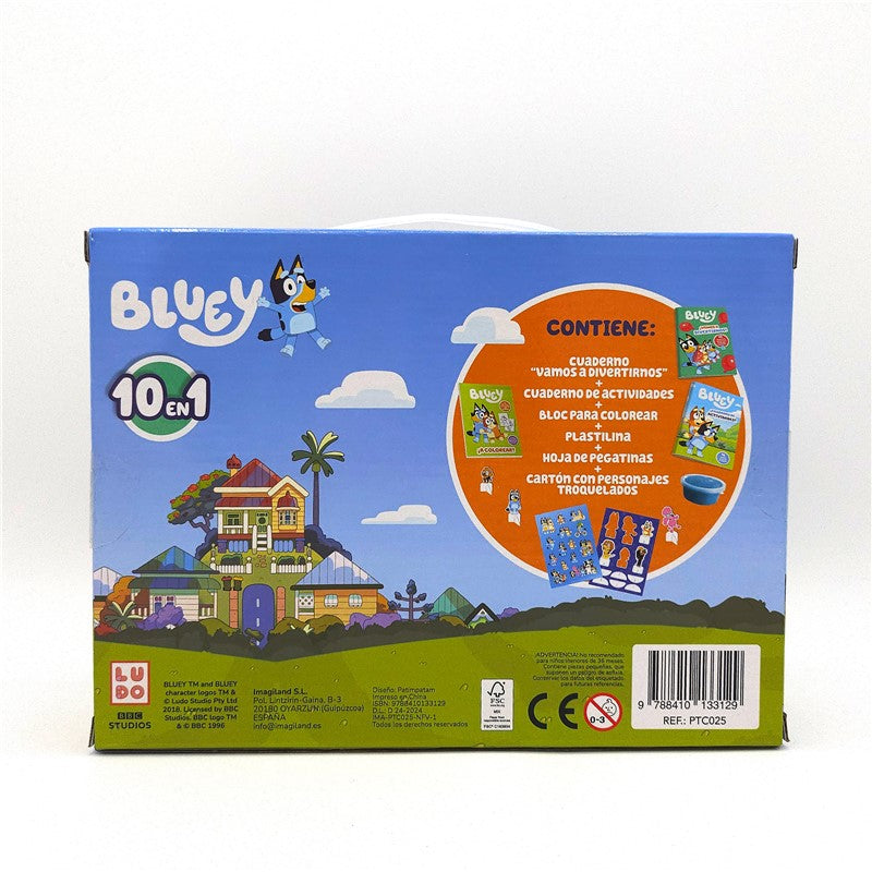 MALETÍN 10 EN 1 BLUEY +3 años Kit de actividades Educational Toys