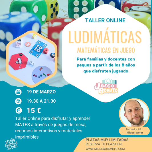 Taller Online Ludimaticas 19 de Marzo 2025 19.30 a 21.30